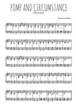 Téléchargez l'arrangement pour piano de la partition de edward-elgar-pomp-and-circumstance en PDF, niveau moyen
